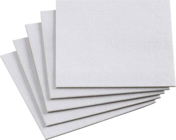 Metafranc WU0645546 plstěné podložky čtvercová, samolepicí bílá (d x š x v) 200 x 200 x 3 mm 1 sada Package