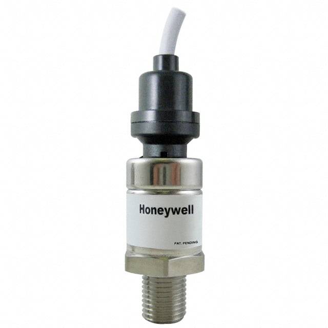 Průmyslový snímač od Honeywellu s připojovacím kabelem, vhodný pro měření tlaku v technických aplikacích.