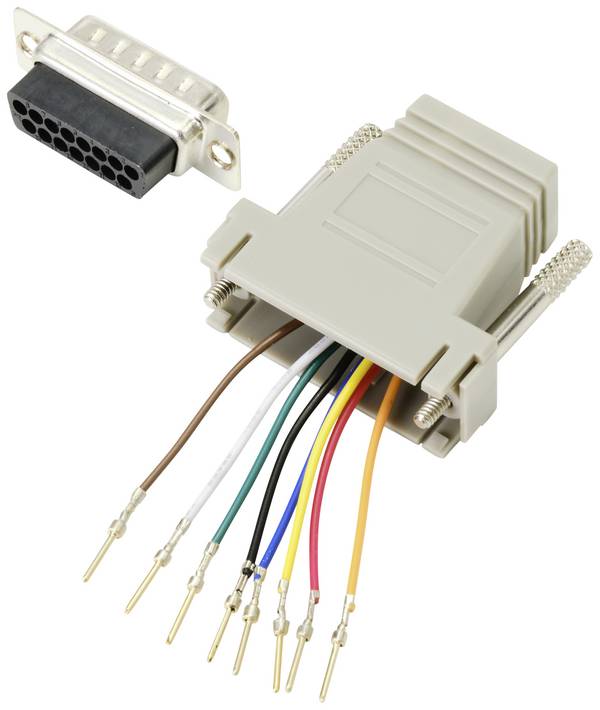 TRU COMPONENTS  D-SUB adaptér D-SUB zástrčka 15pólová - RJ45 zásuvka  1 ks