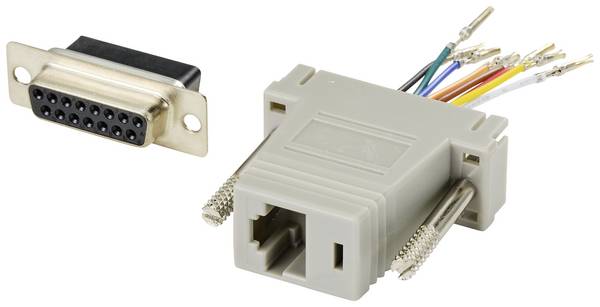 TRU COMPONENTS  D-SUB adaptér D-SUB zásuvka 15pólová - RJ45 zásuvka  1 ks