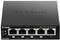 D-Link 5portový gigabitový PoE switch s LED indikátory pro stav a konektivitu, vhodný pro správu sítě v malých kancelářích.
