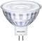 LED žárovka značky Philips s paticí GU5.3, vhodná pro energeticky úsporná osvětlovací řešení.