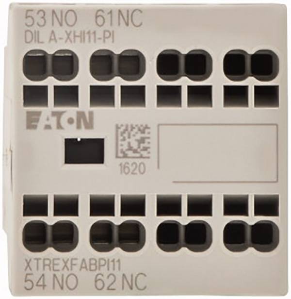 Eaton DILA-XHI11-PI blok pomocných spínačů  1 spínací kontakt, 1 rozpínací kontakt   4 A  Vhodné pro značku (relé): Eaton  1 ks