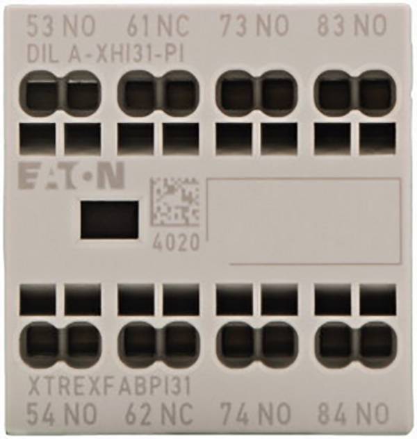 Eaton DILA-XHI31-PI blok pomocných spínačů  3 spínací kontakty, 1 rozpínací kontakt   4 A  Vhodné pro značku (relé): Eaton  1 ks