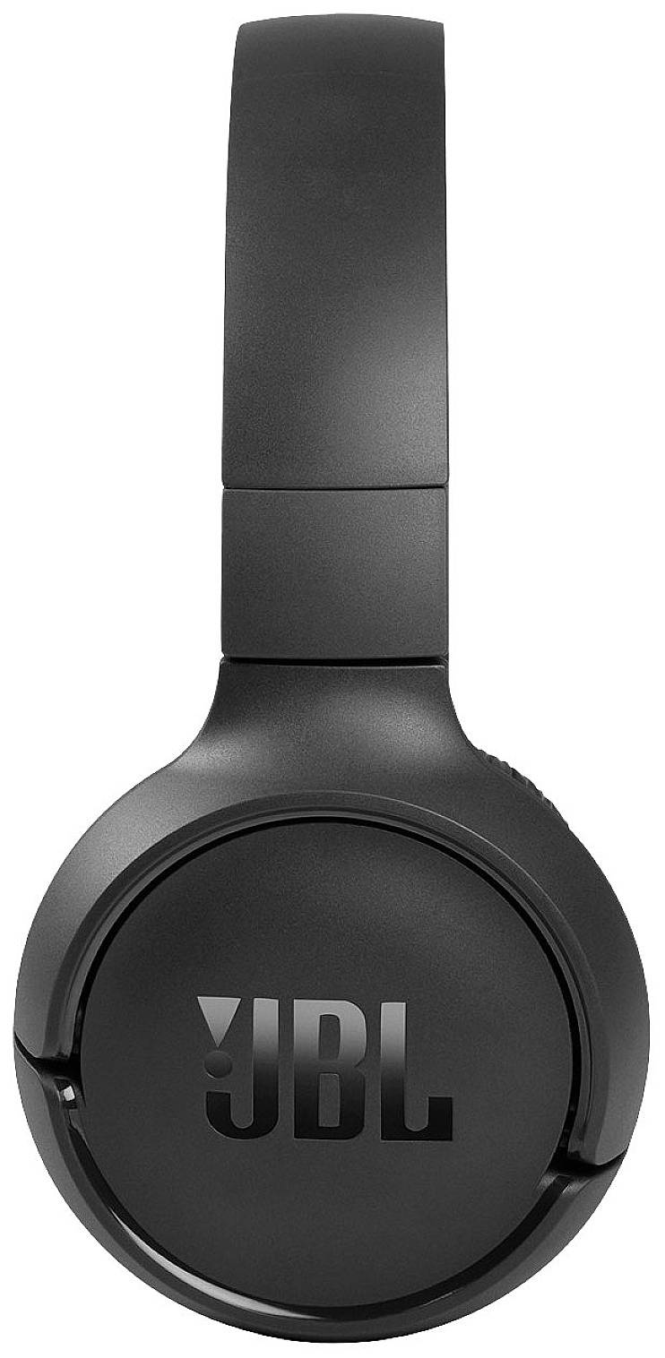 Černá sluchátka JBL. Over-ear design s logem JBL na mušli.