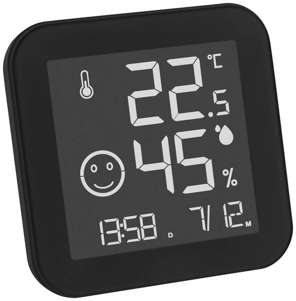 TFA Dostmann BLACK & WHITE teploměr a vlhkoměr černá 30.5054.01