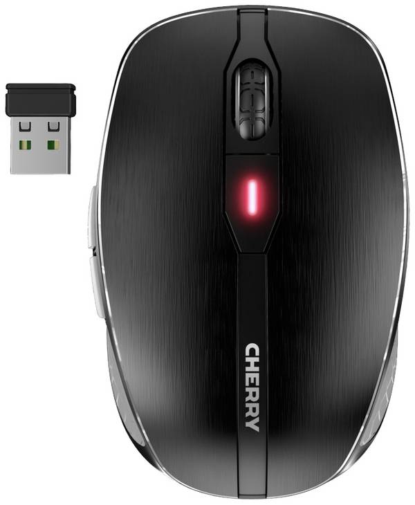 CHERRY JW-8100 optická myš, přenos bezdrátový, 6 tlačítko, 3200 dpi, černá