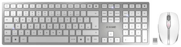 CHERRY JD-9100DE-1 bezdrátový, bezdrátový sada klávesnice a myše  německá, QWERTZ bílá