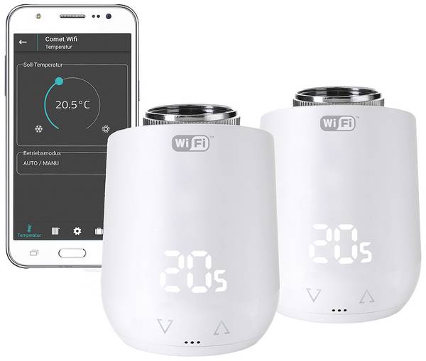 <br>  Eurotronic<br>  700223<br>  Comet WiFi<br>  sada bezdrátové termostatické hlavice<br>  elektronický<br>  sada 2 ks<br>  <br>