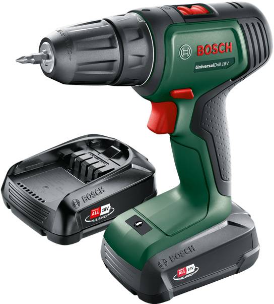 Bosch Home and Garden UniversalDrill 18V-60 aku šroubovák, aku vrtací šroubovák, 18 V, 2.0 Ah Li-Ion akumulátor, vč. nab-1