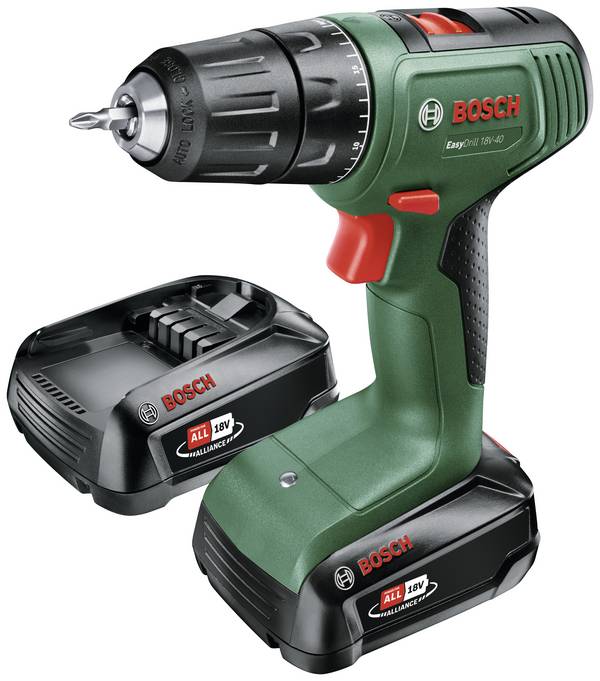 Bosch Home and Garden EasyDrill 18V-40 aku vrtačka, aku vrtací šroubovák, 18 V, 2 Ah Li-Ion 06039D8005