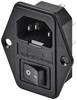 TRU COMPONENTS TC-10088400 IEC zástrčka C13/C14 C14 zástrčka, vestavná rovná Počet kontaktů: 3 10 A černá 1 ks