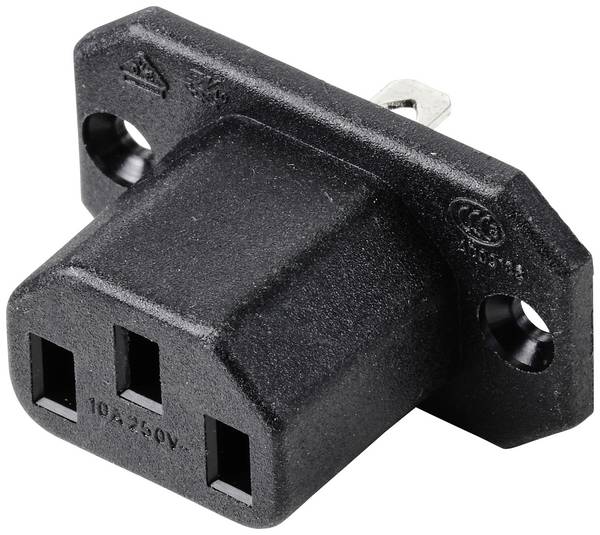<br> TRU COMPONENTS<br> TC-10088408<br> IEC zástrčka C13/C14<br> C13<br> zásuvka, vestavná vertikální<br> Počet kontaktů: 3<br> 10 A<br> černá<br> 1 ks<br> <br>