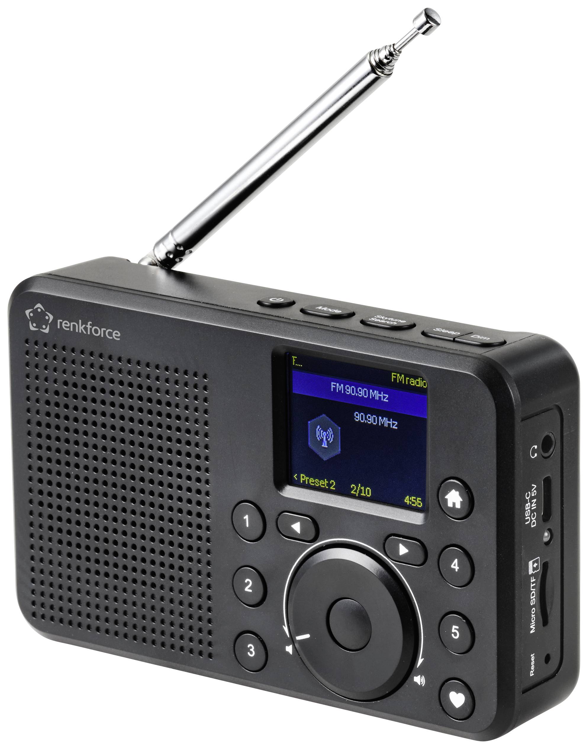 Renkforce RF-IR-200 internetové stolní rádio internetové, DAB+, FM Bluetooth, DLNA, SD, internetové rádio  s akumulátore