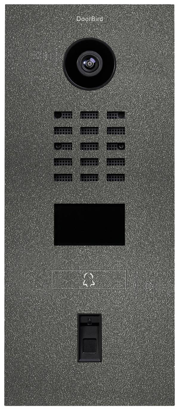DoorBird D2101FV Fingerprint 50 LAN domovní IP/video telefon venkovní jednotka, nerezová ocel, Železná slída (hedvábný mat), 423872516
