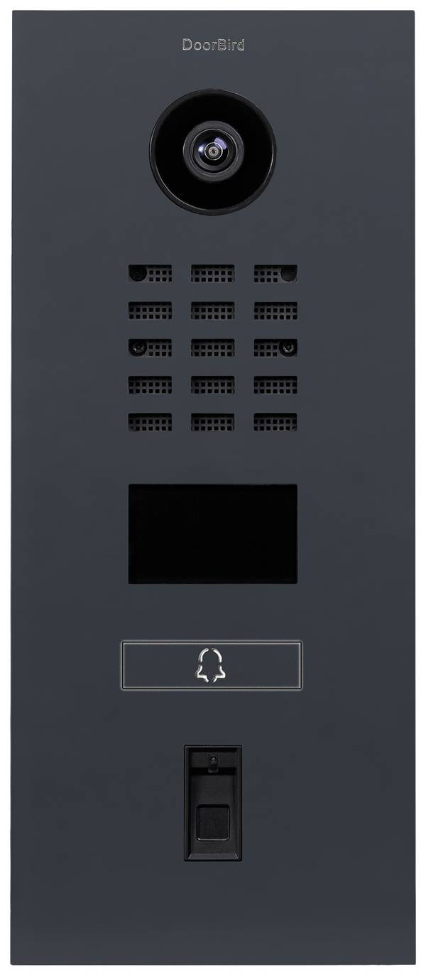DoorBird D2101FV Fingerprint 50 LAN domovní IP/video telefon venkovní jednotka, nerezová ocel, RAL 7016 (hedvábný mat), 423872523