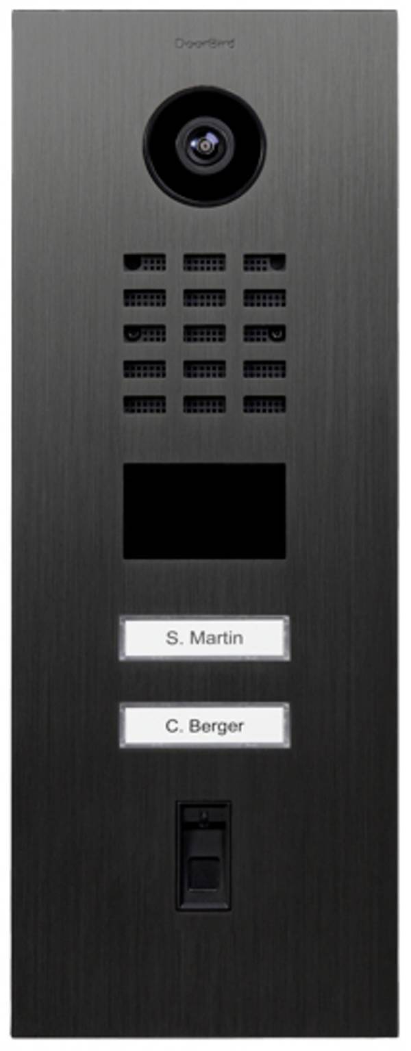 DoorBird D2102FV domovní IP/video telefon LAN venkovní jednotka  Nerezová ocel V2A (s práškovým nástřikem), Titanový vzhled