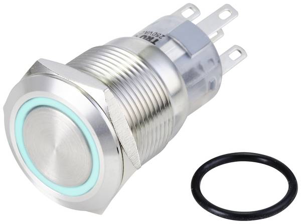TRU COMPONENTS LAS1-AGQ-11E/B/24V/S, TC-10090936 tlačítko antivandal, 20 mm, 250 V/AC, 3 A, 1 ks