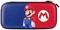 Pouzdro na Nintendo Switch s modro-červeným designem, vlevo postava herní postavy, vpravo bílé logo 'M' na červeném pozadí.