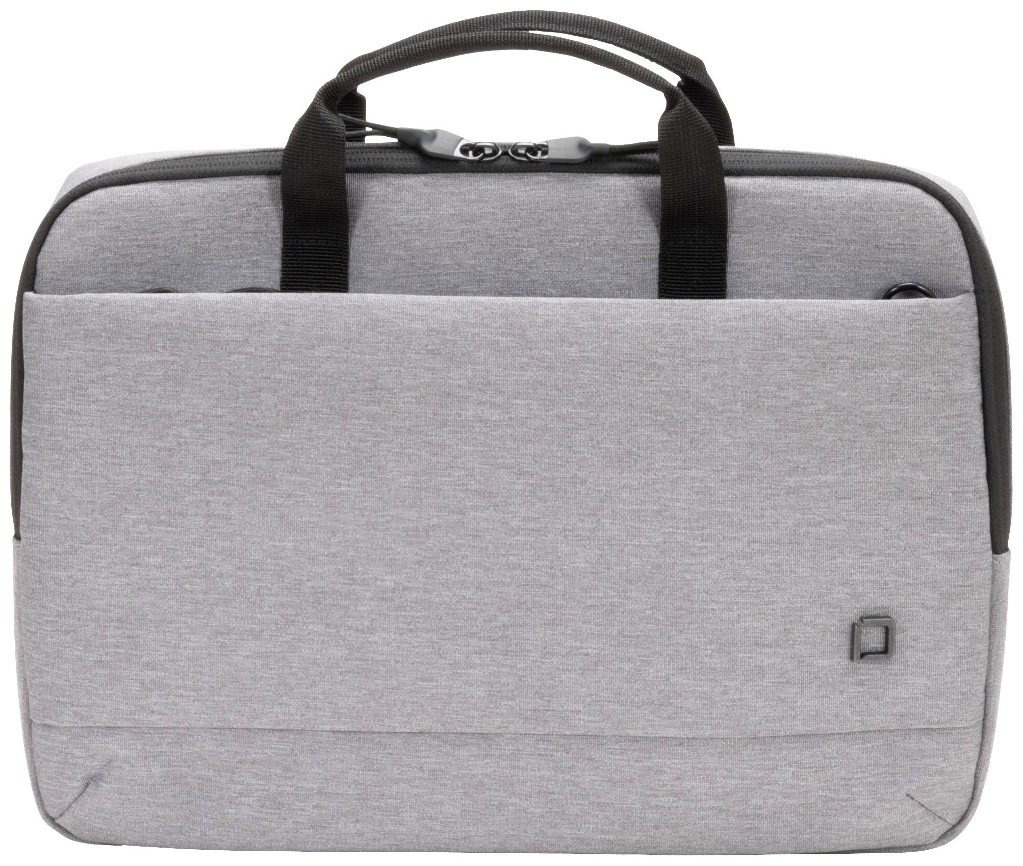 Šedá taška na laptop se dvěma držadly a zipem. Jednoduché designové provedení, ideální pro bezpečný transport notebooku a dokumentů.