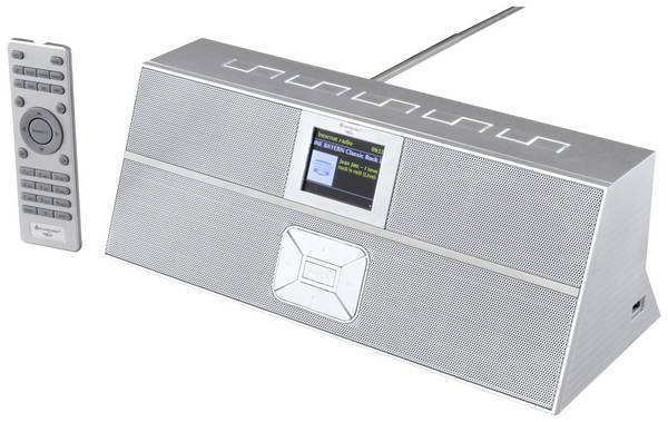 soundmaster IR3300SI IR3300SI internetové stolní rádio, internetové, DAB+, FM, AUX, Bluetooth, DLNA, USB, Wi-Fi, internet, s DLNA, hlasitý odposlech, vč. dálkového ovládání, Spotify, funkce alarmu, stříbrná