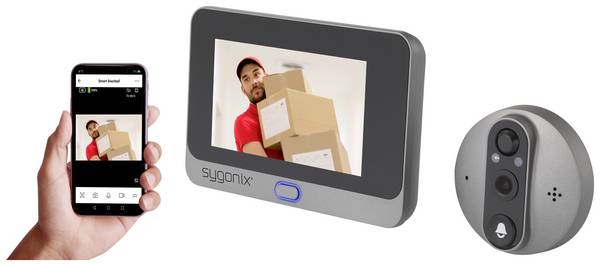Sygonix  Wi-Fi domovní IP/video telefon kamera, vnitřní video jednotka, šedá, SY-5050582