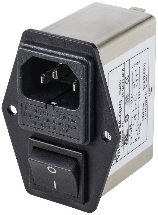 TRU COMPONENTS, TC-10101524 síťový filtr, 250 V/AC, 4 A, 1.2 mH