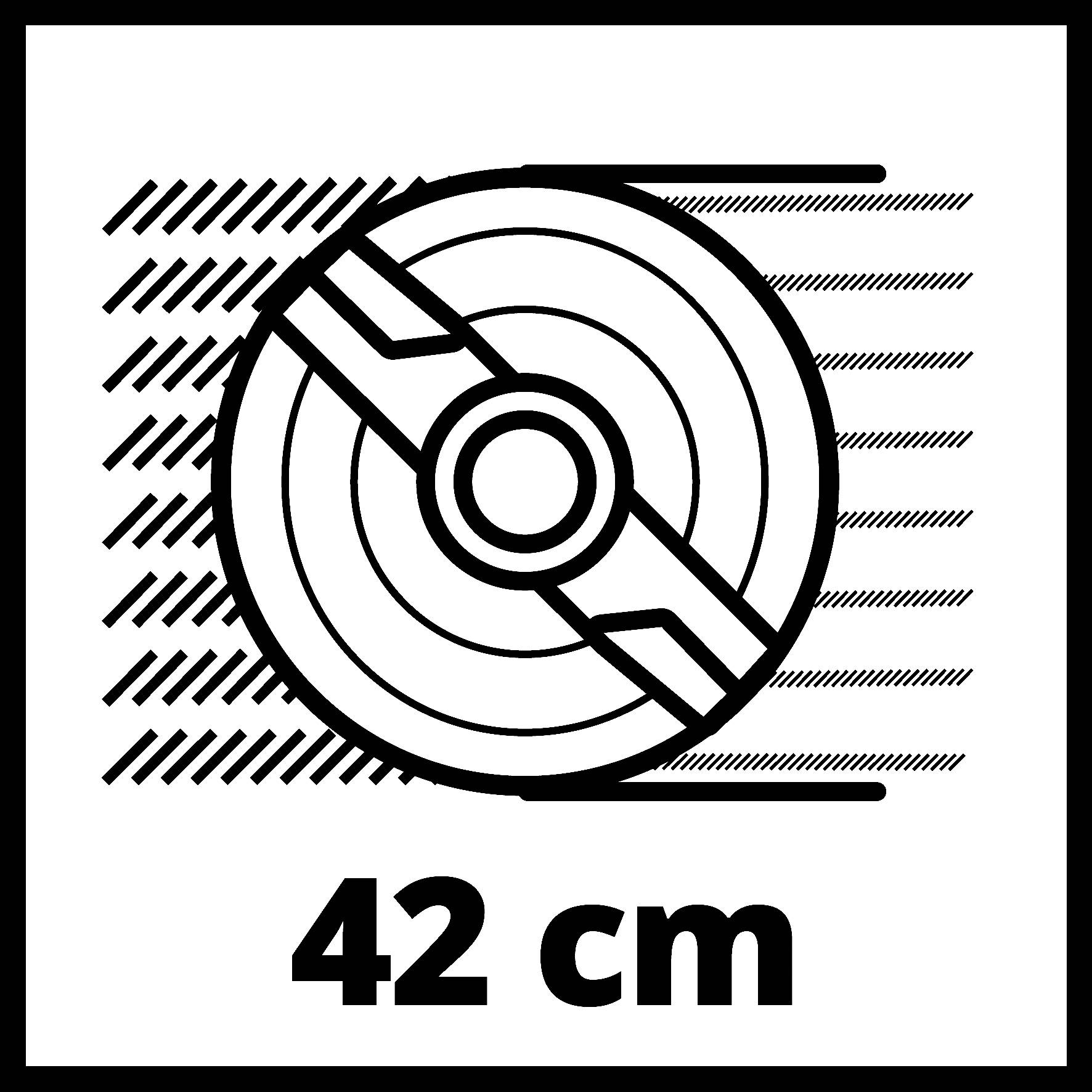 Obrázek symbolu pro Einhell Power X-Change RASARRO 36/42 (2x4.0Ah) akumulátor sekačka + akumulátor, vč. nabíječky 18 V šířka sekání 42 cm