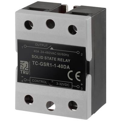 Solid-state relé s 40A a 24-480VAC na 50/60Hz. Má řídicí vstup 3-32VDC. Vhodné pro průmyslové aplikace.