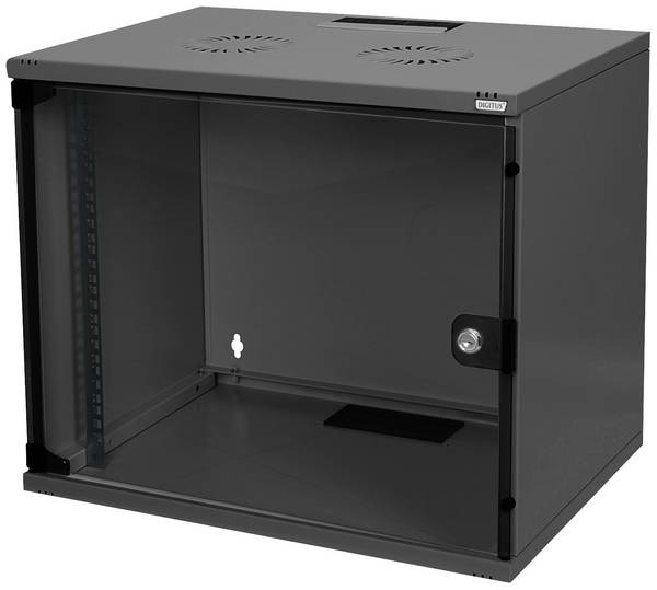 Digitus DN-19 07-U-S-SW 19" nástěnná rozváděcí skříň  (š x v x h) 540 x 370 x 400 mm 7 U černá (RAL 9005)