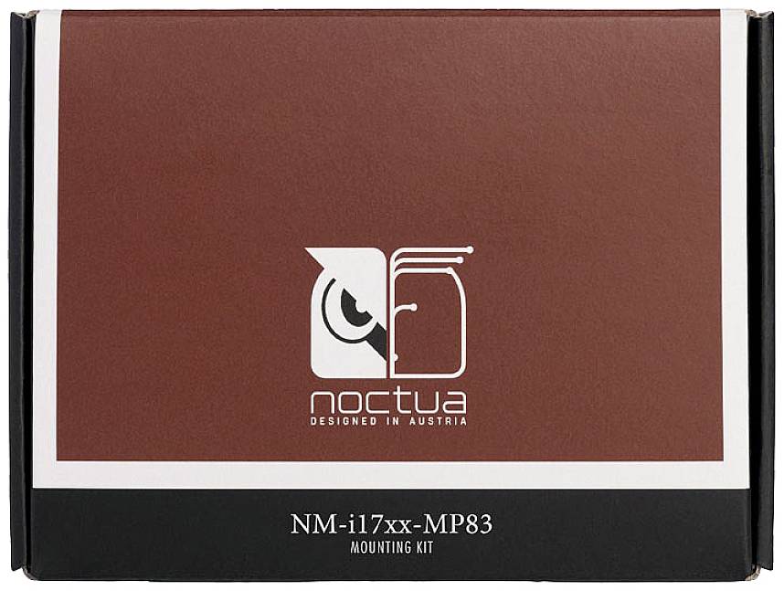Obal Noctua s logem a textem 'NM-i17xx-MP83 Montážní sada'