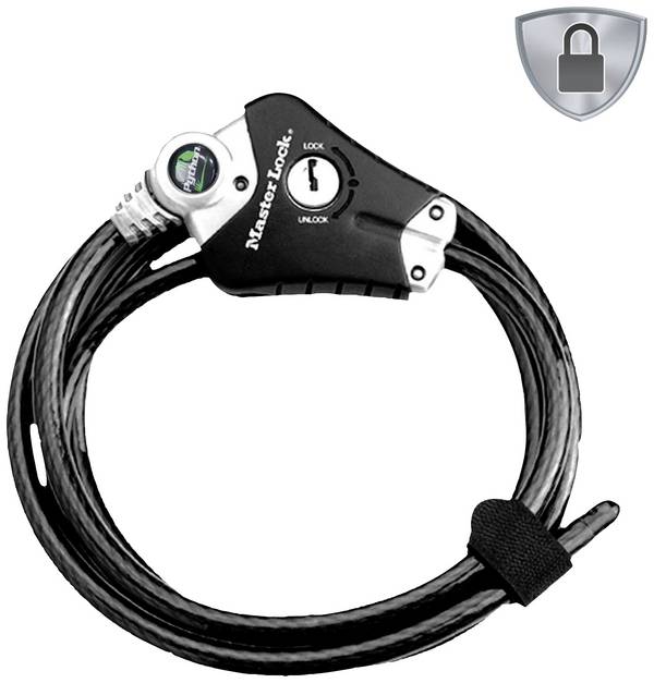 Master Lock 8428EURDPRO lankový zámek  černá  zámek s klíčem