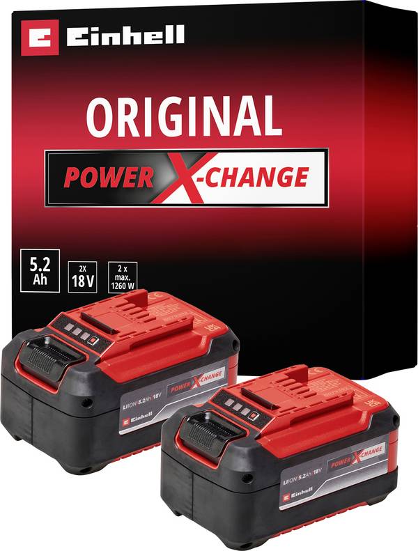 Einhell 4511526 Power X-Change Akku 2x 18V 5,2Ah PXC-Twinpack náhradní akumulátor pro elektrické nářadí  18 V 5.2 Ah Li-Ion
