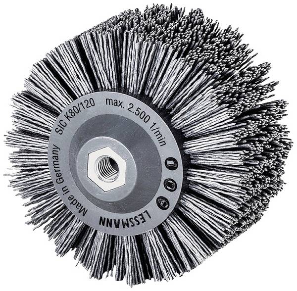Lessmann Kulatý kartáč D., D, k, M 14, vhodný pro brusné štětiny SIC, 60 mm, 2500 min 402880  402880 1 ks