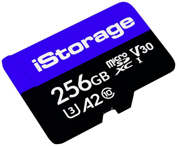 iStorage IS-MSD-1-256 paměťová karta microSD  256 GB A2 Application Performance Class režim šifrování AES-XTS