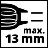 Šipka doprava. Text: max. 13 mm.