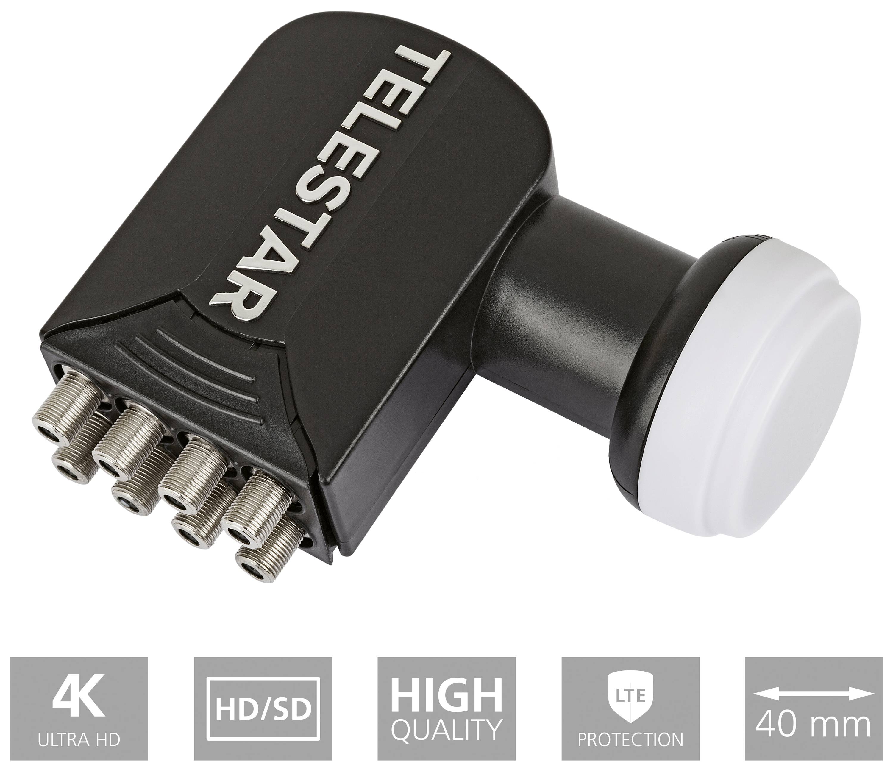 Telestar SKYOCTO HC satelitní konvertor pro připojení 8 SAT příjímačů Octo LNB Počet účastníků: 8 Velikost feedu: 40 mm -3