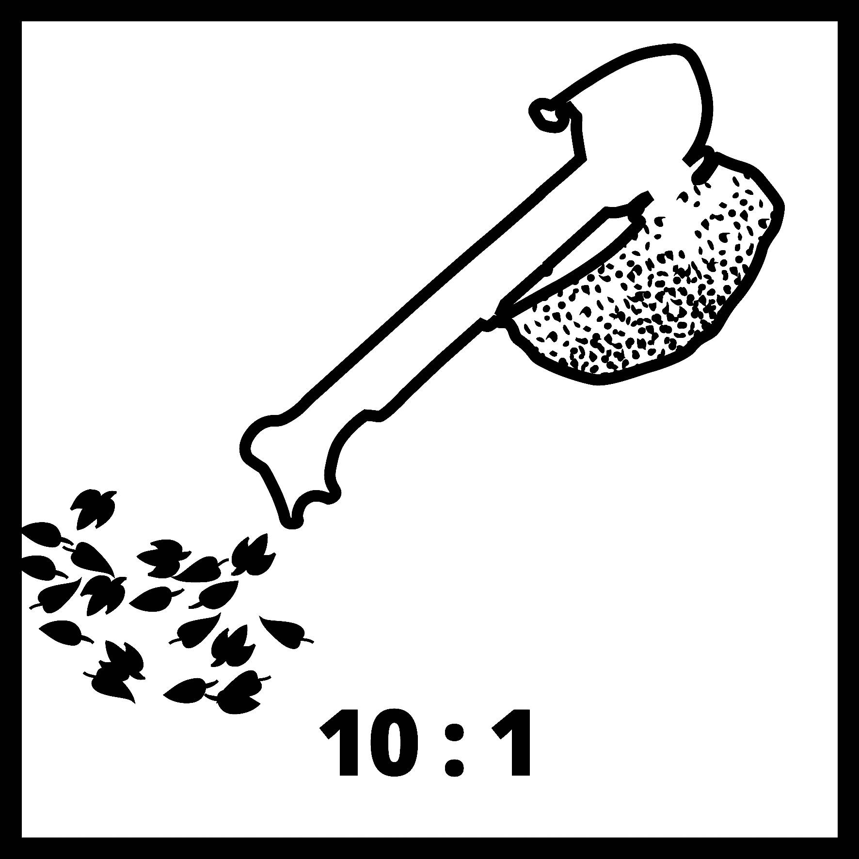 Obrázek s kostí a kyjem, z nichž vyrůstají listy. Pod ním je napsáno '10 : 1'.