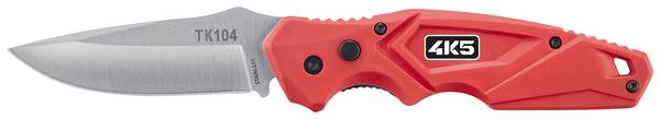 4K5 Tools TK 104 DropPoint Knife 600.104A zavírací kapesní nůž s pouzdrem  červená
