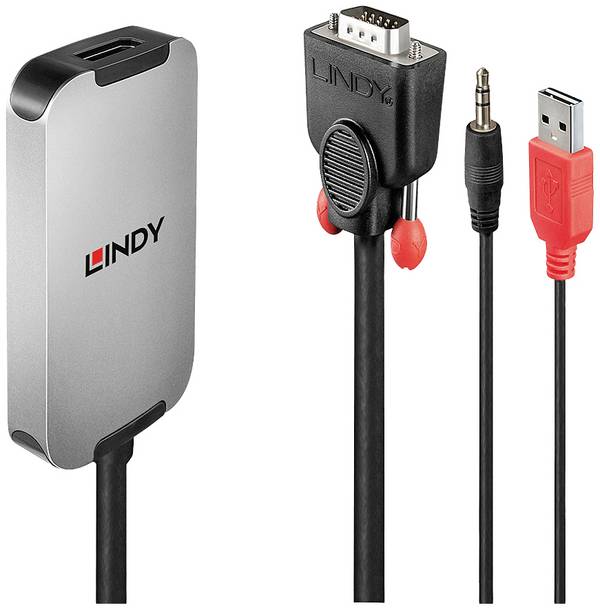 LINDY AV konvertor 38296 [jack, USB, VGA - DisplayPort] 1920 x 1080 Pixel