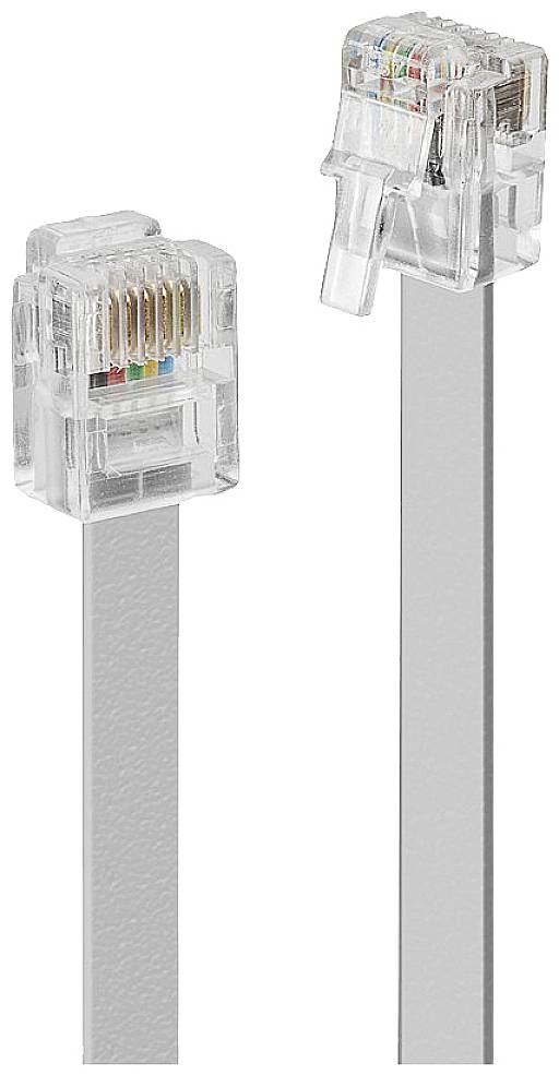 Dva průhledné ethernetové konektory s plochým kabelem. Jeden ukazuje přední stranu, druhý zadní stranu.