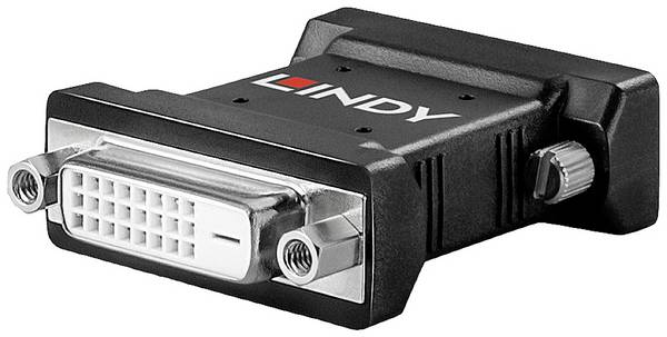 LINDY 32122 DVI EDID emulátor [1x DVI zásuvka 24+1pólová - 1x DVI zástrčka 24+1pólová] černá
