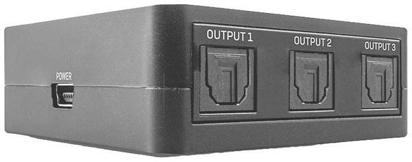 LINDY 70480 3 porty Toslink splitter (rozbočovač)   černá
