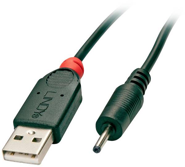 LINDY USB kabel USB 2.0 USB-A zástrčka, DC zástrčka 2,5 mm 1.50 m černá s USB 70265