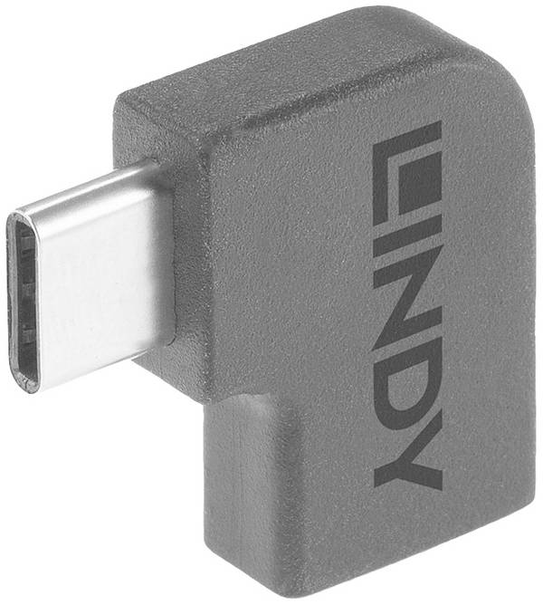 LINDY USB 3.2 (Gen 2x2) adaptér [1x USB-C® zástrčka - 1x USB-C® zásuvka] Lindy - USB-Adapter - 24 pin USB-C (W) zu 24 pin USB-C (M)  90° zatočeno doprava