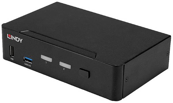 LINDY Lindy - KVM-/Audio-/USB-Switch - 2 x KVM/Audio/USB  přepínač KVM DisplayPort  7680 x 4320 Pixel