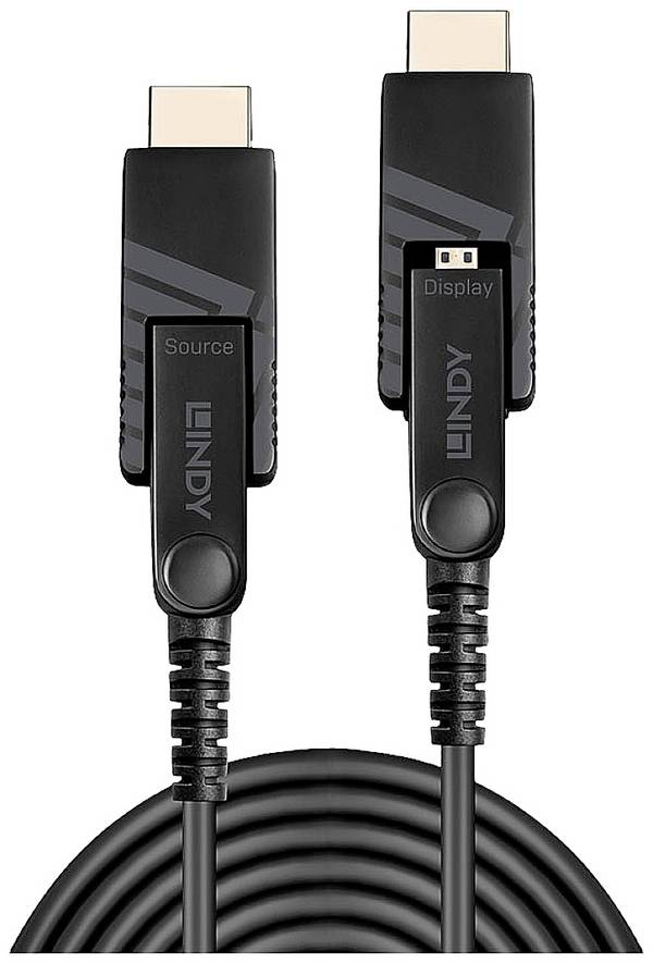 LINDY HDMI kabel Zástrčka HDMI Micro-D, Zástrčka HDMI Micro-D 50.00 m černá 38324 4K UHD HDMI kabel