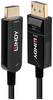 LINDY DisplayPort / HDMI / optické vlákno kabelový adaptér Konektor DisplayPort, Zástrčka HDMI-A 10.00 m černá 38490 4K UHD Kabel DisplayPort