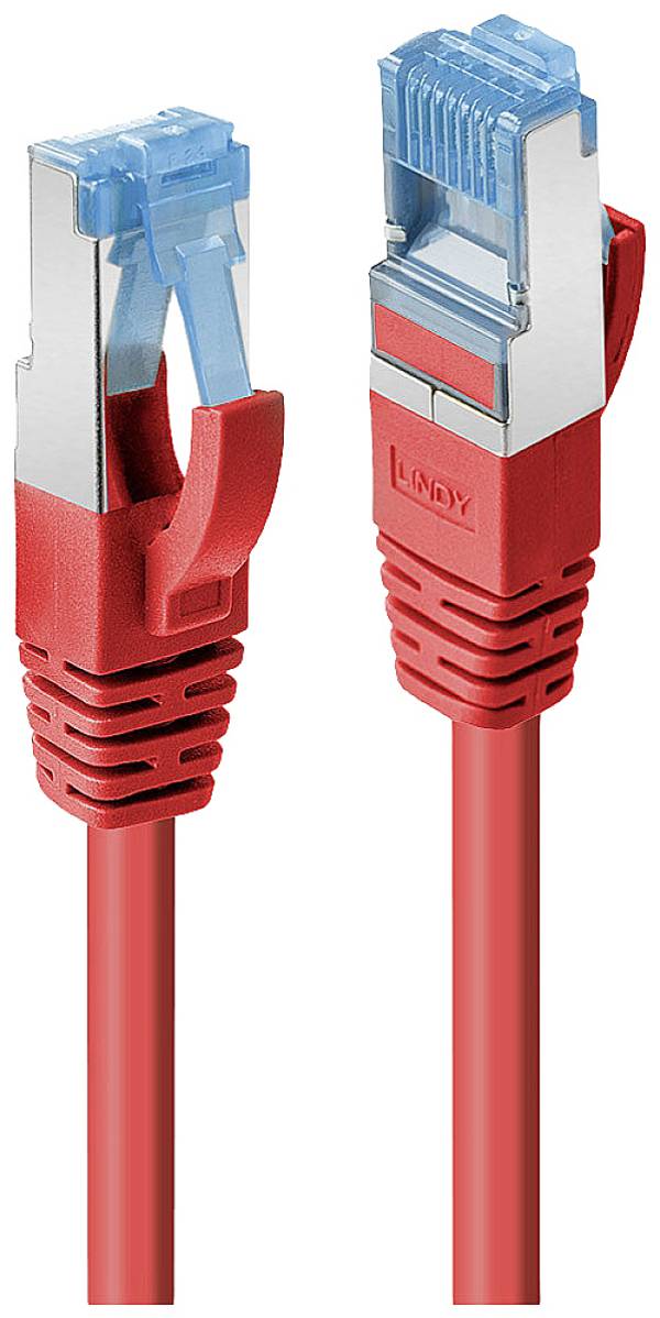 LINDY 47166 RJ45 síťové kabely, propojovací kabely CAT 6 S/FTP 5.00 m červená dvoužilový stíněný 1 ks