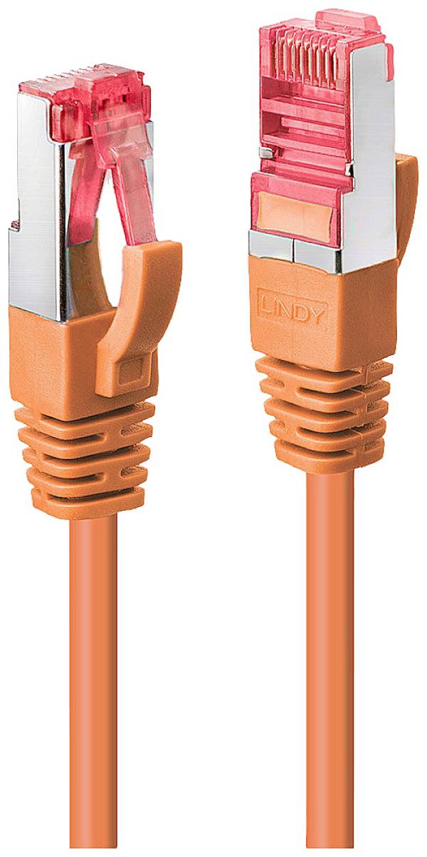 LINDY 47810 RJ45 síťové kabely, propojovací kabely CAT 6 S/FTP 3.00 m oranžová pozlacené kontakty 1 ks